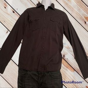 Jachs button down black shirt Size L